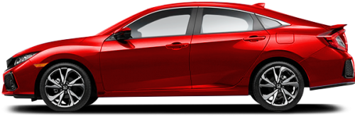 Rallye Red - Honda Civic Models (500x256), Png Download