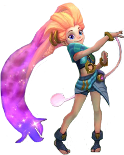 Zoe Render 01 By Alicemitsaifresh - League Of Legends Zoe Gif (830x467), Png Download