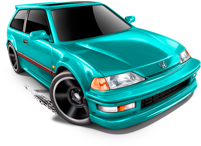 1990 Honda Civic Ef Civic Jdm, Honda Civic Hatchback, - Hot Wheels 2017 Civic (671x503), Png Download