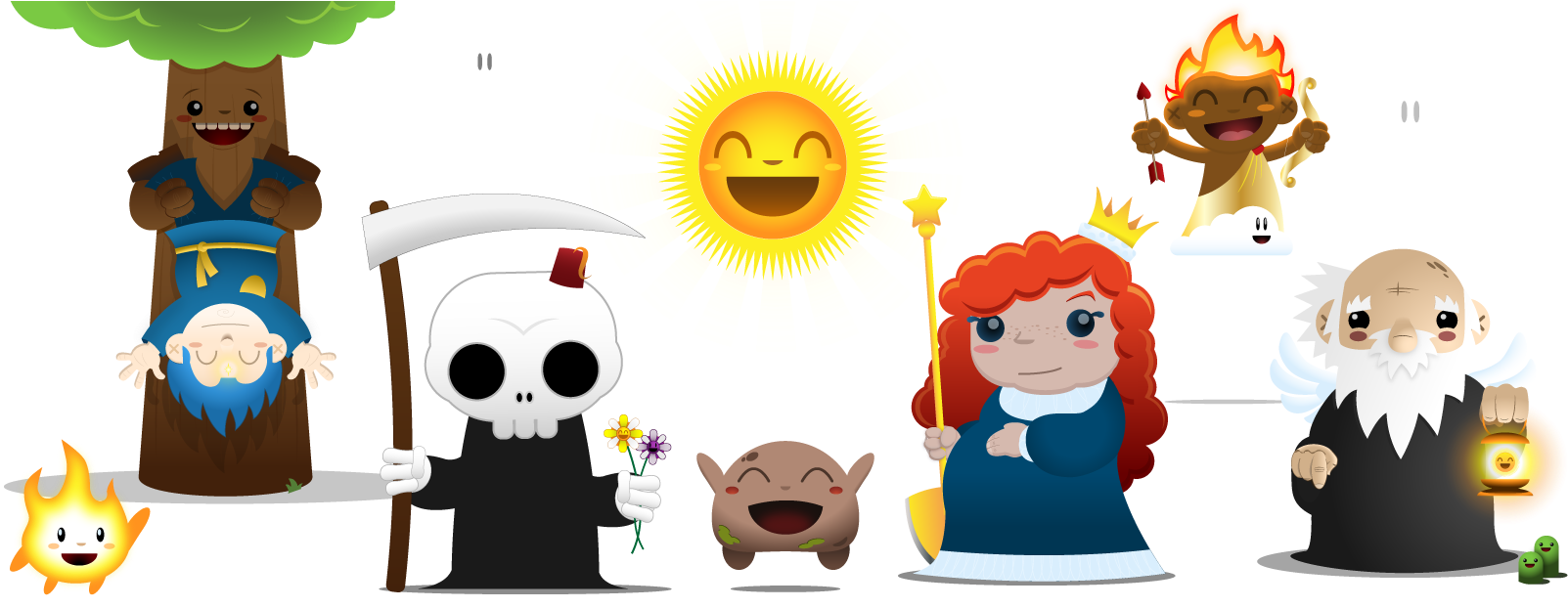 The Chibi Tarot - Tarot (1664x644), Png Download