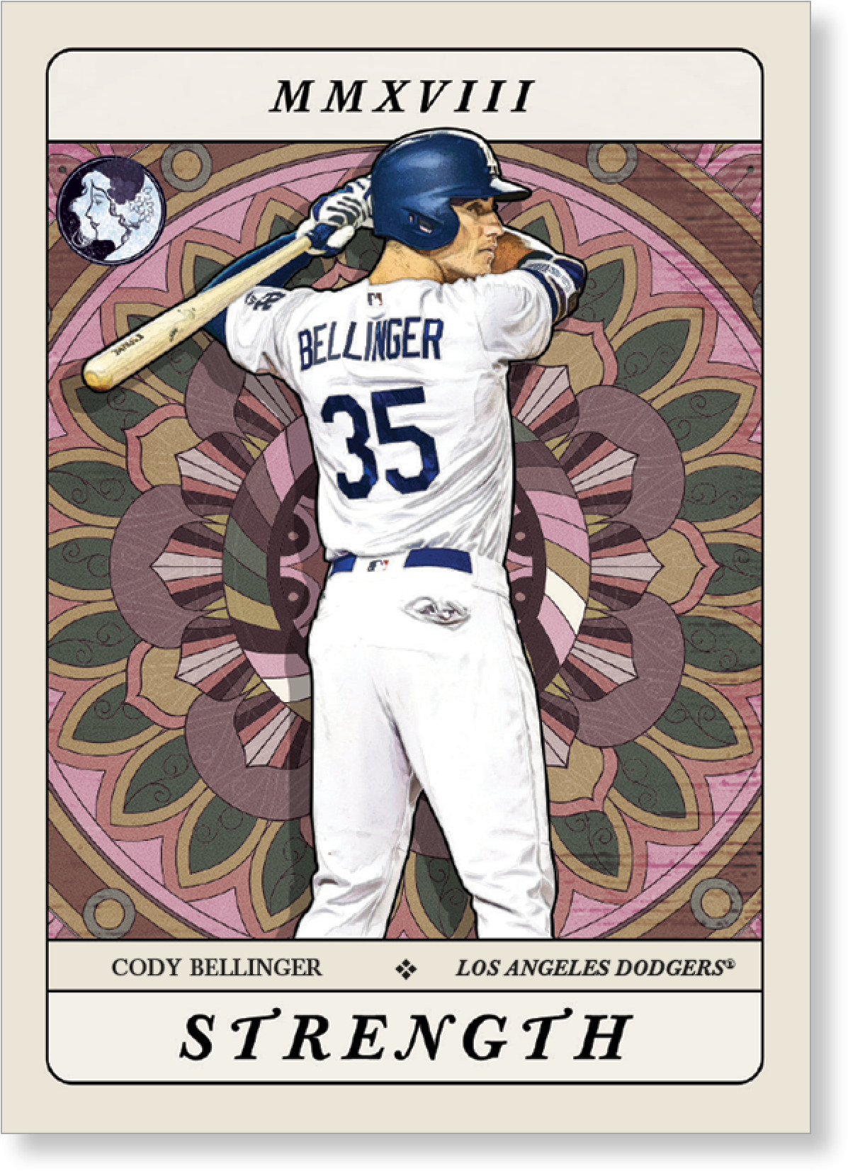 Cody Bellinger 2018 Topps Gypsy Queen Baseball Tarot - Cody Bellinger (2000x2000), Png Download