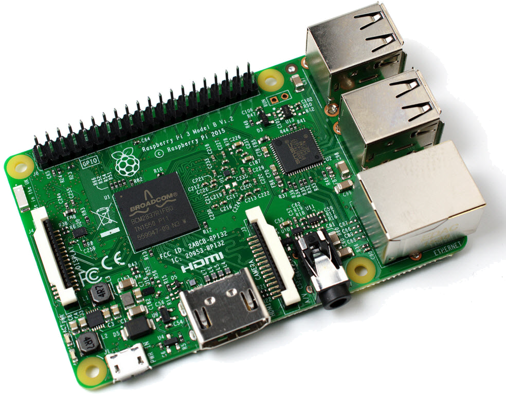 Raspberry Pi 3 Model B - Single Board Computer 2018 (1000x1000), Png Download