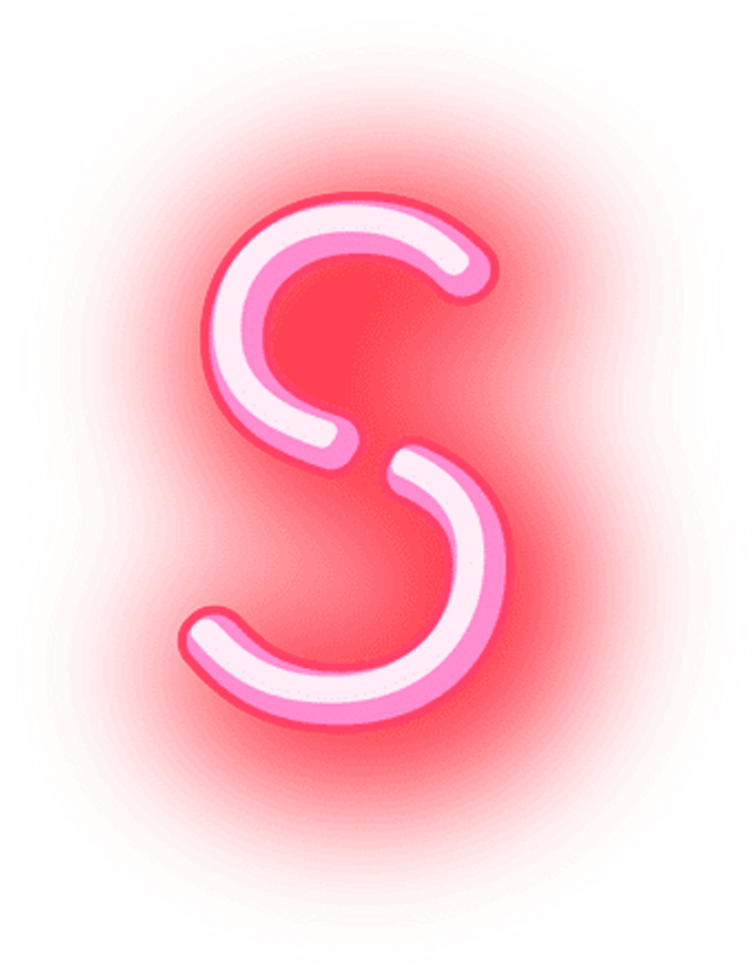 S Letters Neon Glowing Words Ela Grammer Cool Grammer - Letra S Neon Png (1024x1024), Png Download