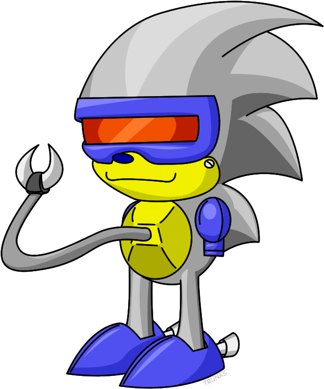 Silver Sonic Sonic 2 8bit - Sonic 2 Game Gear Silver Sonic (660x804), Png Download