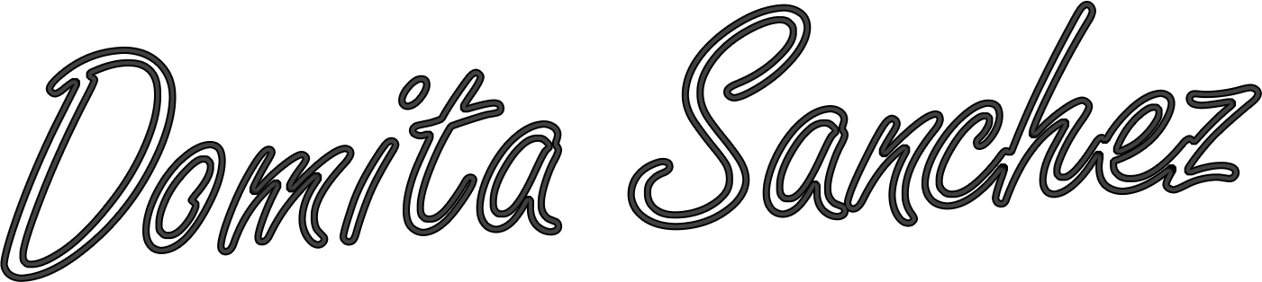 Domita Neon Letters Thick Bw - Calligraphy (1401x314), Png Download