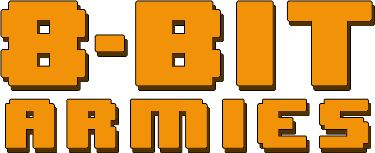 8 Bit Armies Logo (789x325), Png Download