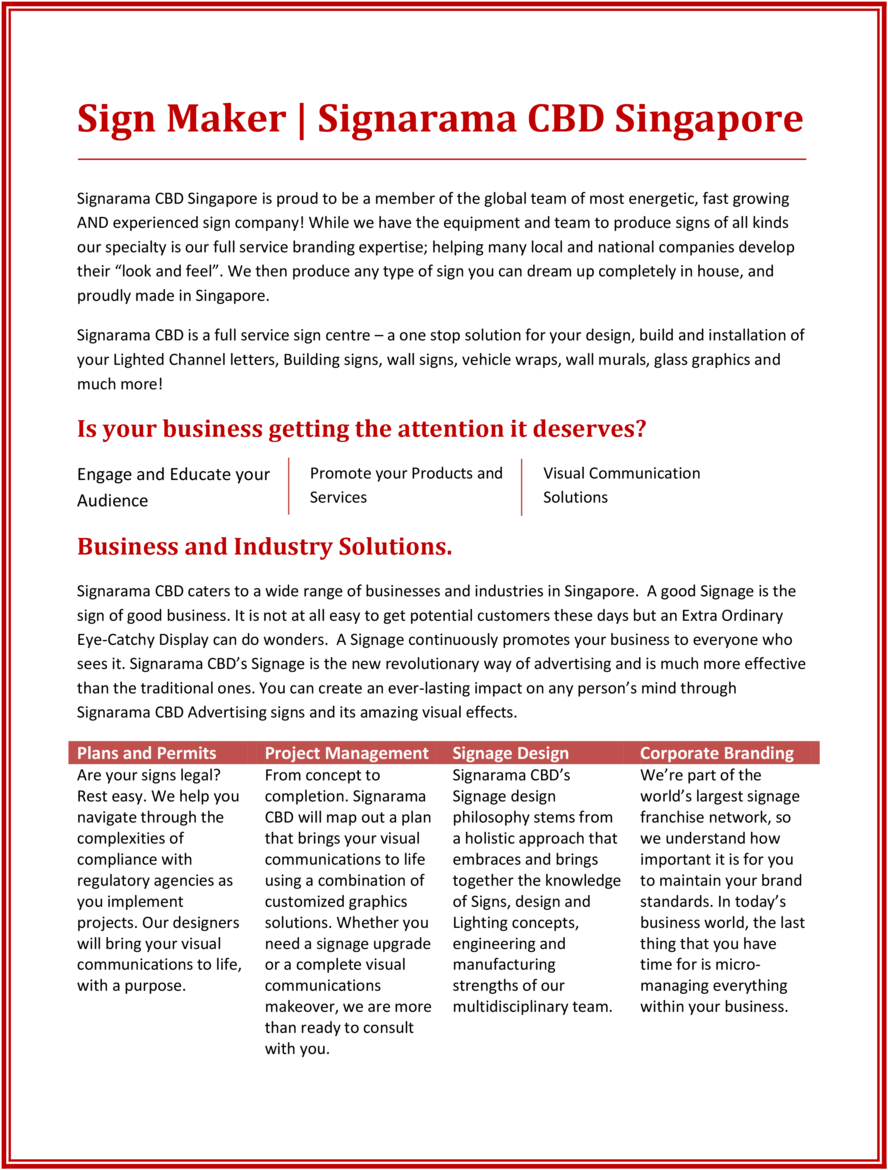 Sign Maker Signarama Cbd Singapore Signarama Cbd Singapore - Signarama Singapore Cbd (960x1242), Png Download