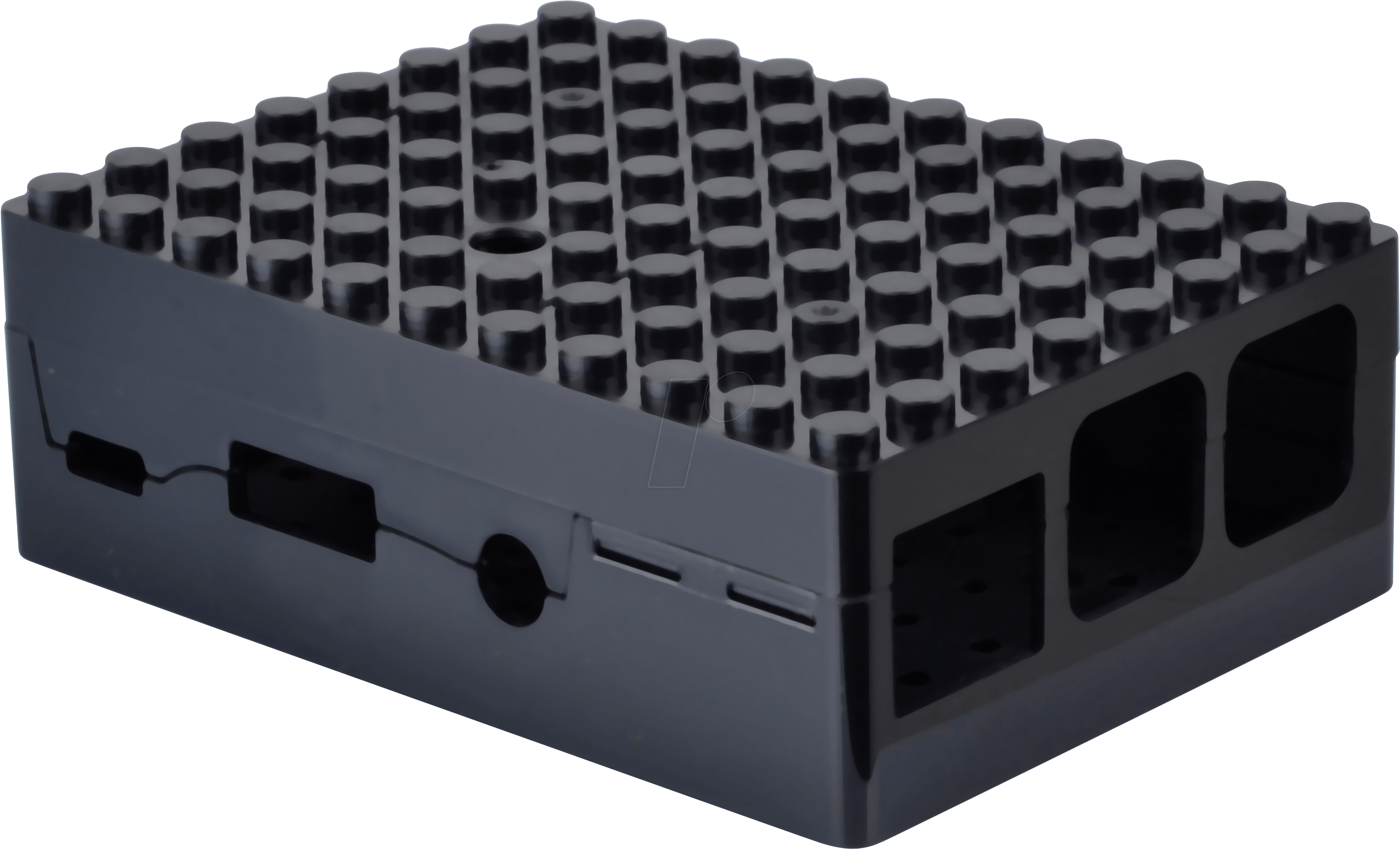 Case Raspberry Pi B , 2 & 3, Black Multicomp Cbpiblox-blk - Raspberry Pi 3 B+ Case (3000x1833), Png Download