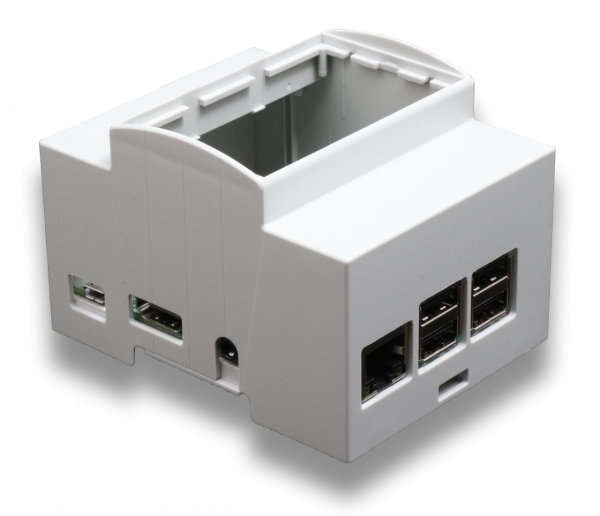 Boitier 4m Rail Din Pour Raspberry Pi B / Pi 2 / Pi - Boitier Raspberry Pi 3 (600x516), Png Download