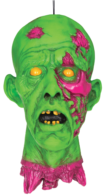 Neon Cut Off Corpse Head - Plastic Arts (370x650), Png Download