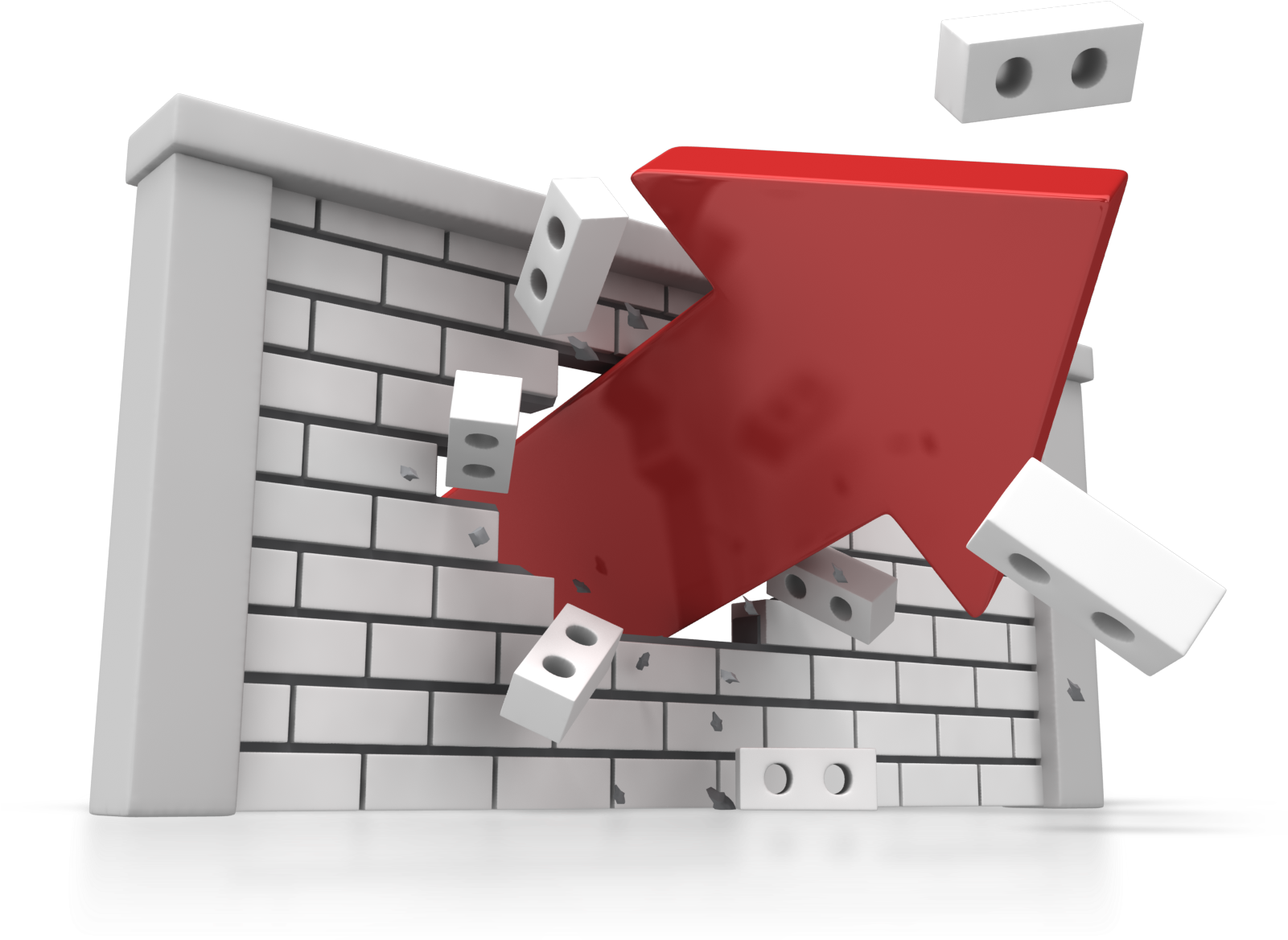 Get Your Breakthrough - Arrow Breaking Through Wall (1600x1200), Png Download