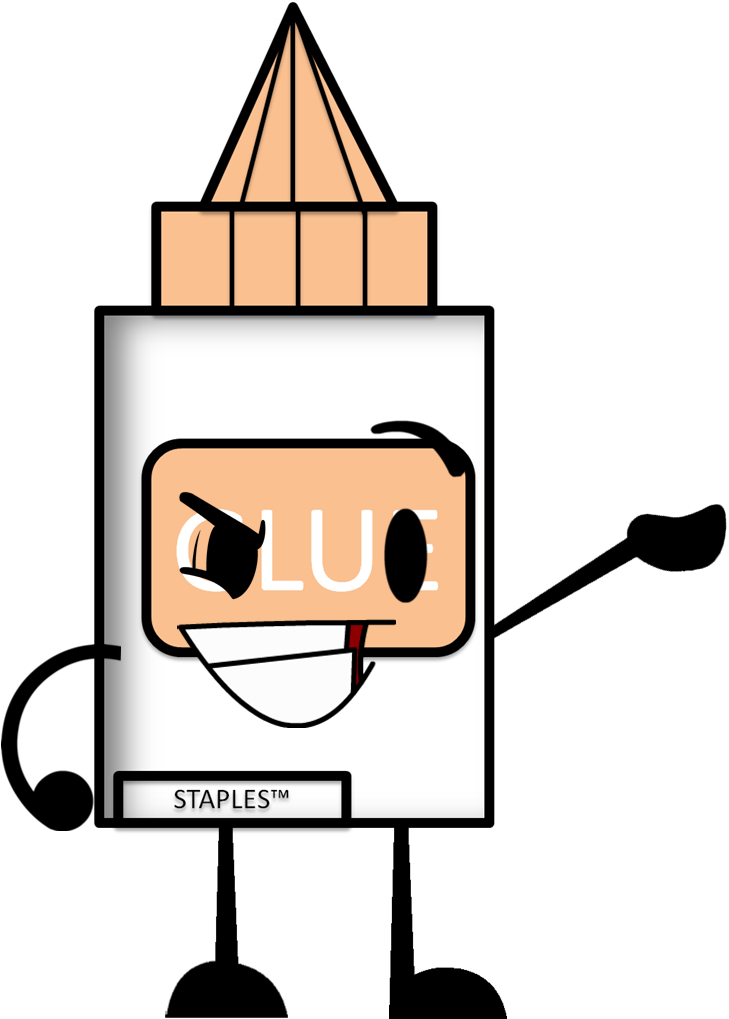 Glue's Pose For Wix - Bfdi Glue (754x1022), Png Download