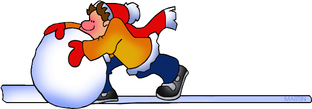 Free Seasons Clip Art By Phillip Martin, Snowball - Months Of The Year January (648x265), Png Download