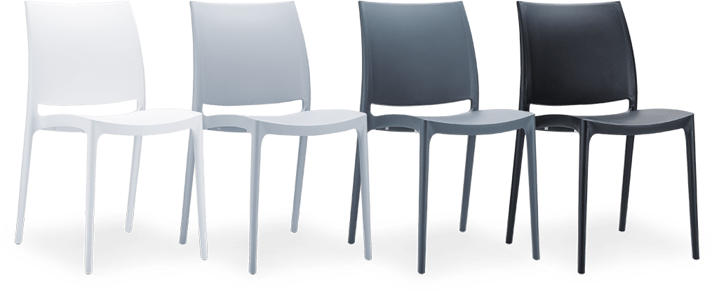 Maya Indoor/outdoor Stacking Chair- Set Of 4 (1200x590), Png Download