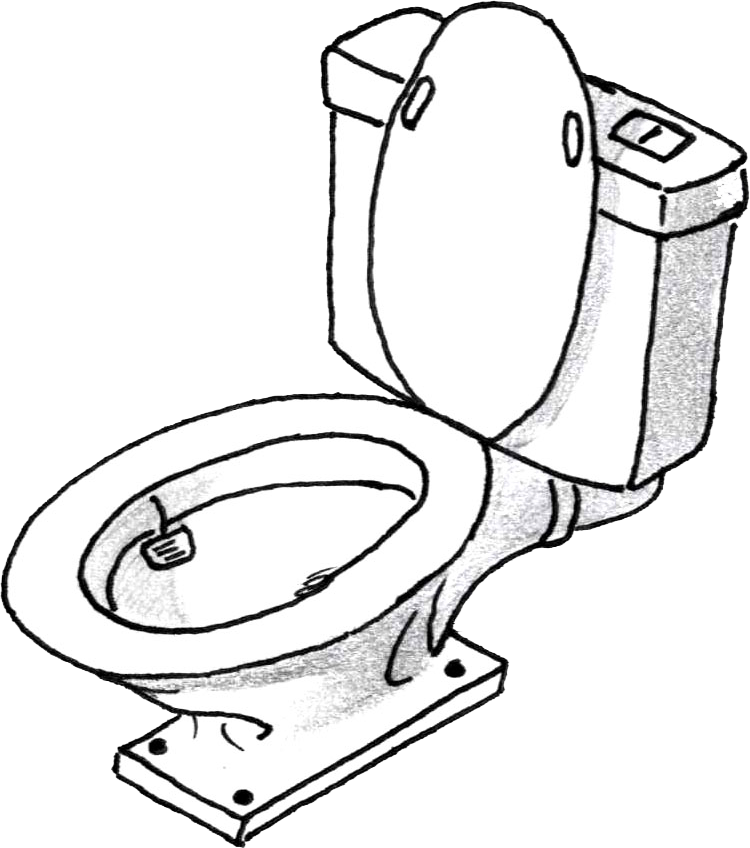 Toilet Drawing At Getdrawings - Toilet Drawing Transparent (750x848), Png Download