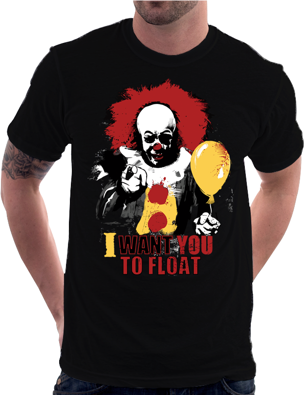 Camiseta Stephen King It Pennywise Terror Cult Movie - Want You To Float (808x808), Png Download
