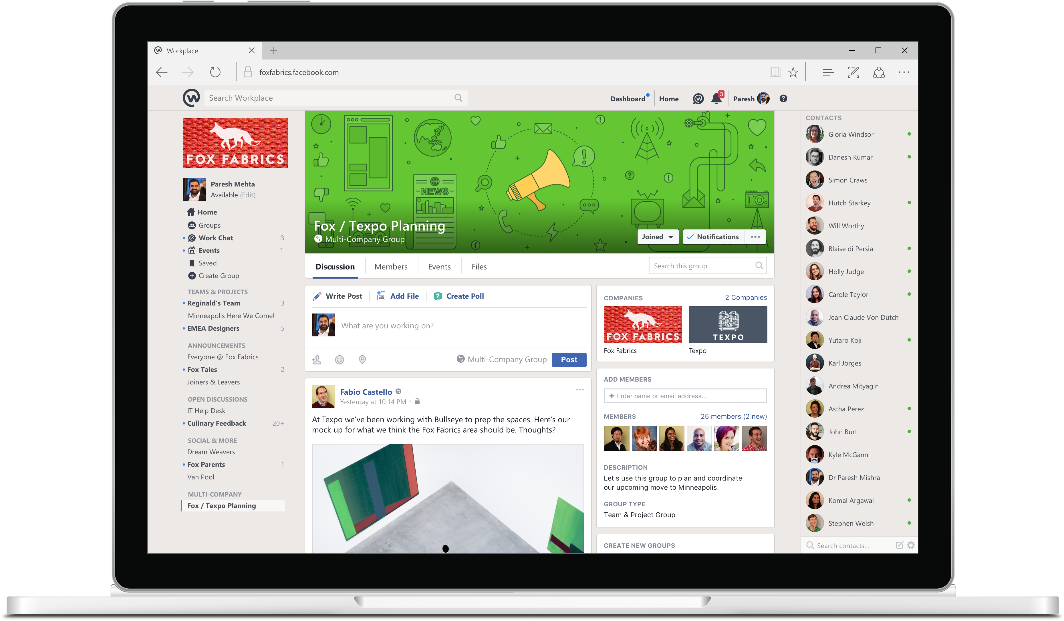 Facebook Workplace - Workplace By Facebook Profile (780x439), Png Download