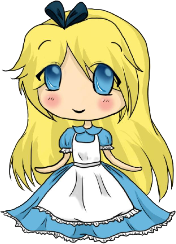 Drawn Alice In Wonderland Cute - Dibujos Chibi De Alicia (800x832), Png Download