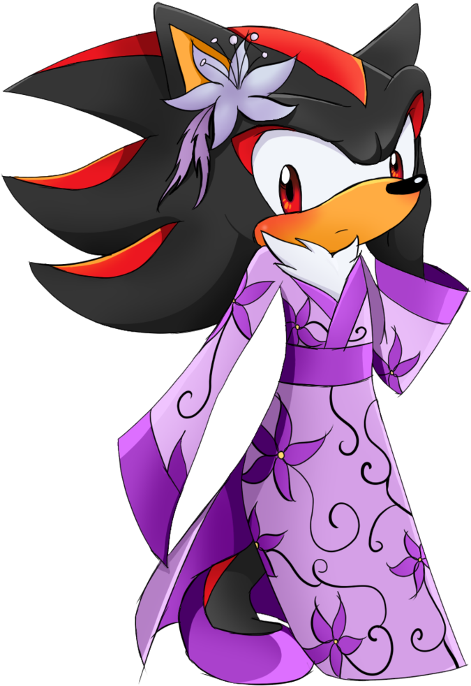 Shadow Sonic Echidna Transprent Png Free Download - Shadow The Hedgehog Kimono (900x1264), Png Download