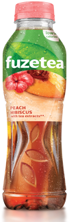 Fuze Tea Peach Hibiscus (595x334), Png Download
