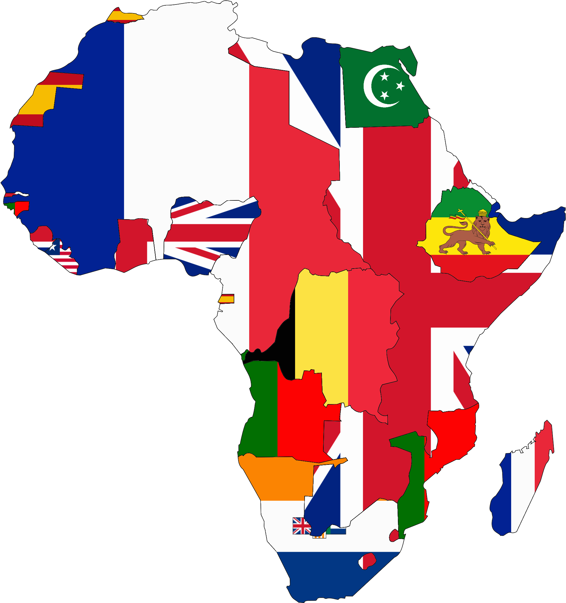 Clip Arts Related To - Mapa De Colonias En Africa (2000x2050), Png Download