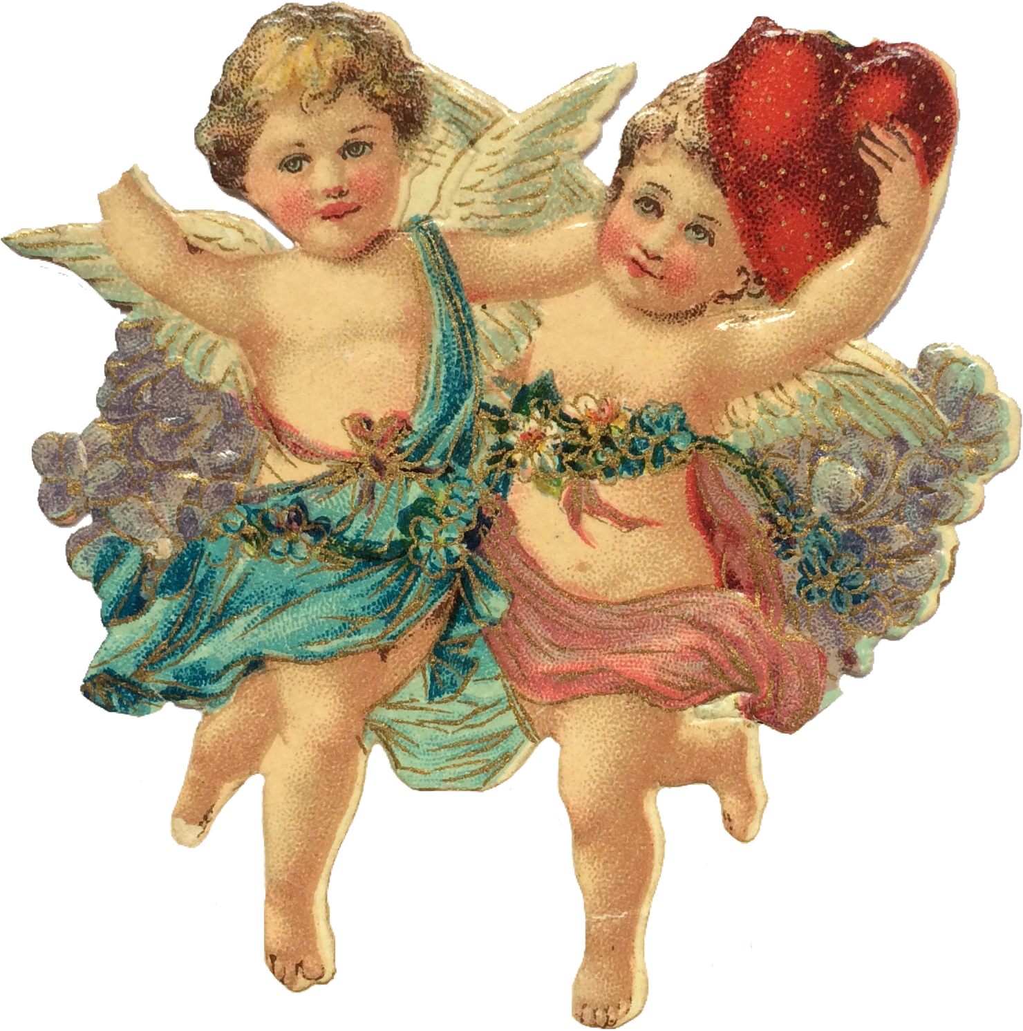 Valentines Day Vintage Cupid (1536x1566), Png Download