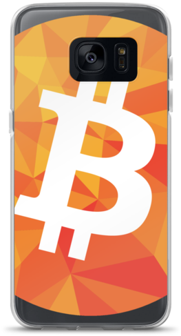 Geometric Bitcoin Logo Samsung Case - Iphone (600x600), Png Download
