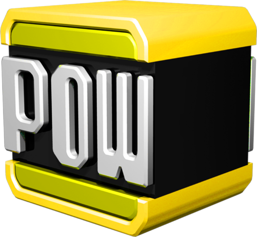 Golden Pow Block - Mario Kart Wii Items (520x479), Png Download