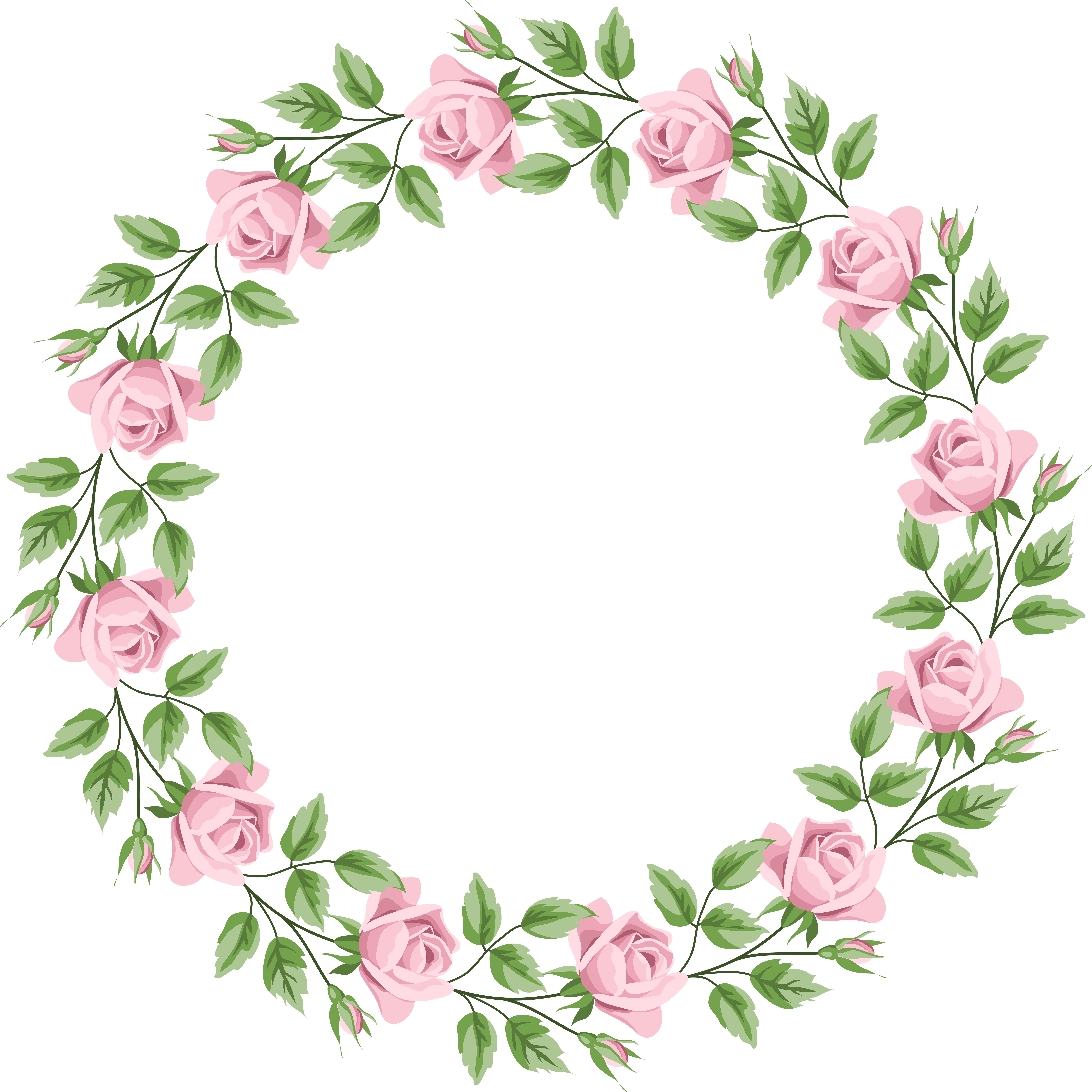 Pink Rose Border Frame Transpa Png Clip Art Gallery (8000x8000), Png Download