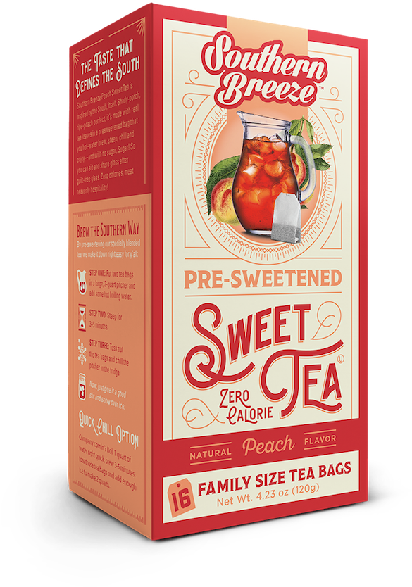 Peach Iced Sweet Tea - Southern Breeze Sweet Tea Half & Half (1000x1000), Png Download