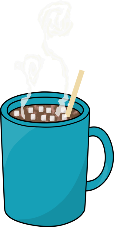 Hot Chocolate Coffee Cup Mug Free Commercial Clipart - Coffee Clipart (376x750), Png Download