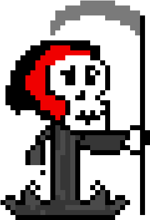 Grim Reaper - Pixel Art (360x460), Png Download
