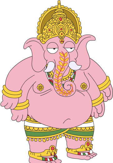 Ganesha Animation - Family Guy Ganesha (370x528), Png Download