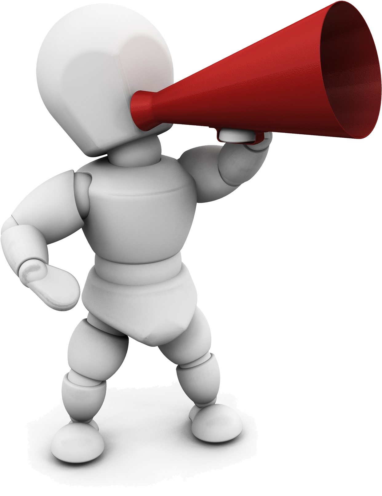 Stock Photography Megaphone 3d Rendering Illustration - Someone Shouting (1938x1803), Png Download