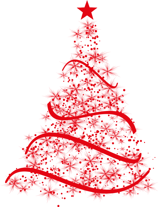 Tree Image Vector - Christmas Tree Vector Png Red (680x870), Png Download