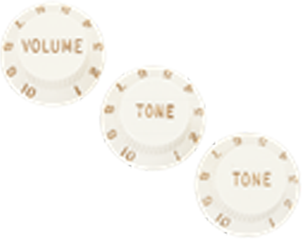 Fender Stratocaster Parchment Knobs - Circle (1000x1000), Png Download