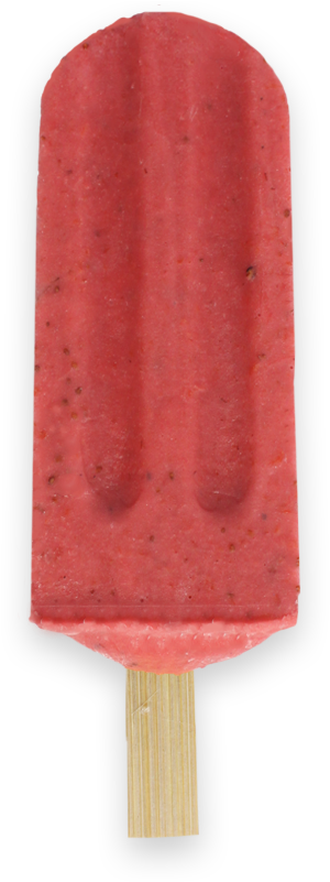 Strawberry Coconut - Ice Pop (340x800), Png Download