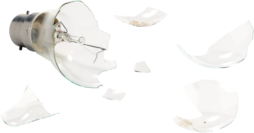 Broken Light Bulb Png - Broken Light Bulb (1117x715), Png Download