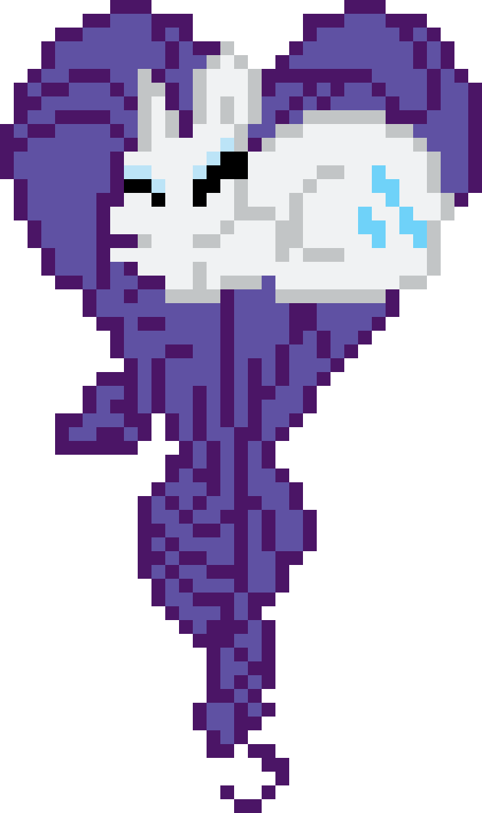 Pixel Heart - Rarity - Kawaii My Little Pony (700x1180), Png Download
