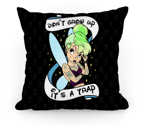 Punk Tinkerbell Pillow Pillow - She's Beauty She's Grace She Ll Punch You In The Face (484x484), Png Download