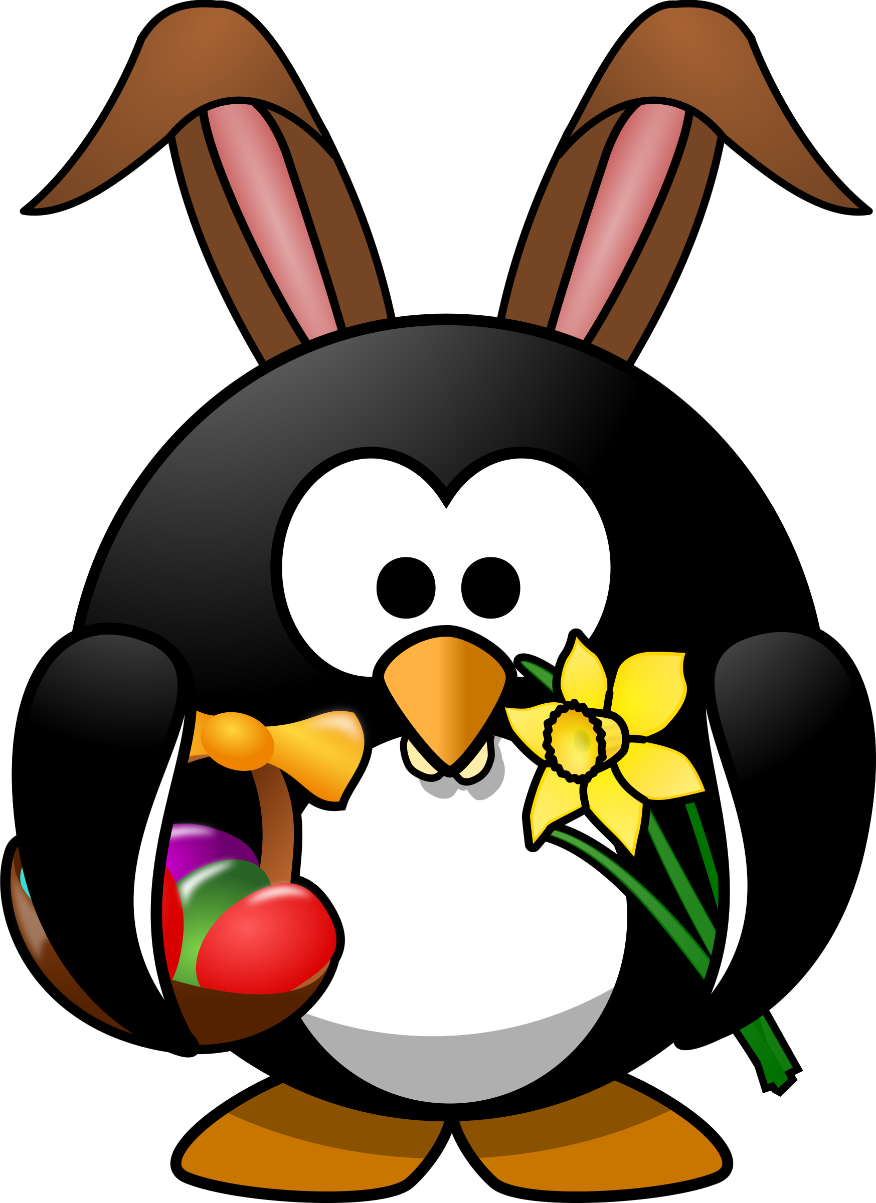 Easter Penguin Svg Clip Arts 432 X 594 Px (432x594), Png Download