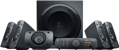 Logitech Z906 - Logitech Speaker System Z906 Speakers (393x393), Png Download