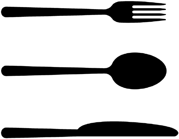 Black Fork Png Photo - Fork Black And White (720x720), Png Download