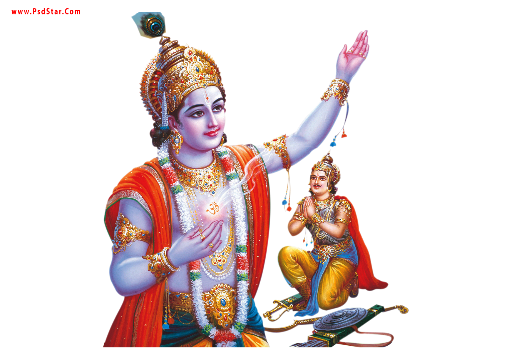 Radhe Krisha Full Body Hd Source (1800x1200), Png Download