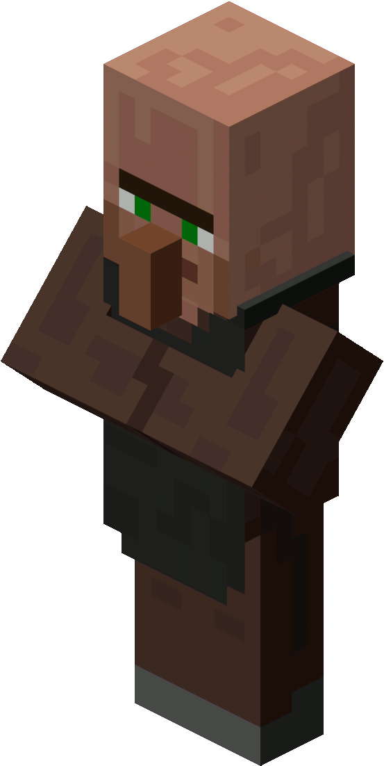 Blacksmith - Minecraft Villager (553x1102), Png Download