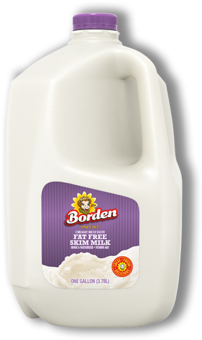 Fat Free Skim Milk - 2 Percent Milk (380x500), Png Download