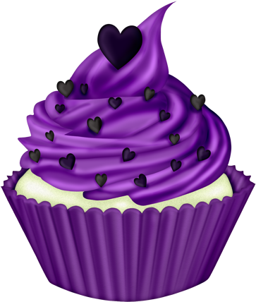 Wp Gf Cupcake Png Cup Cakes Clip - Purple Cupcake Clipart (379x447), Png Download