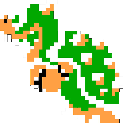 Bowser 8bit - Super Mario Bros 8 Bit Bowser (500x500), Png Download