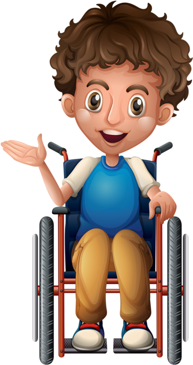 Clipart Kid Police - Wheelchair Vector Children (464x800), Png Download