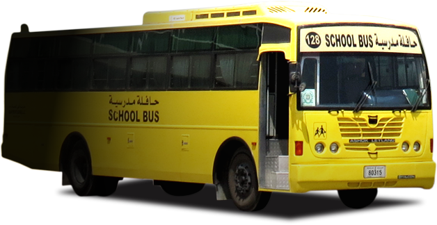 All Buses Are Provided With The Rfid System Which Will - School Bus Sharjah (628x324), Png Download